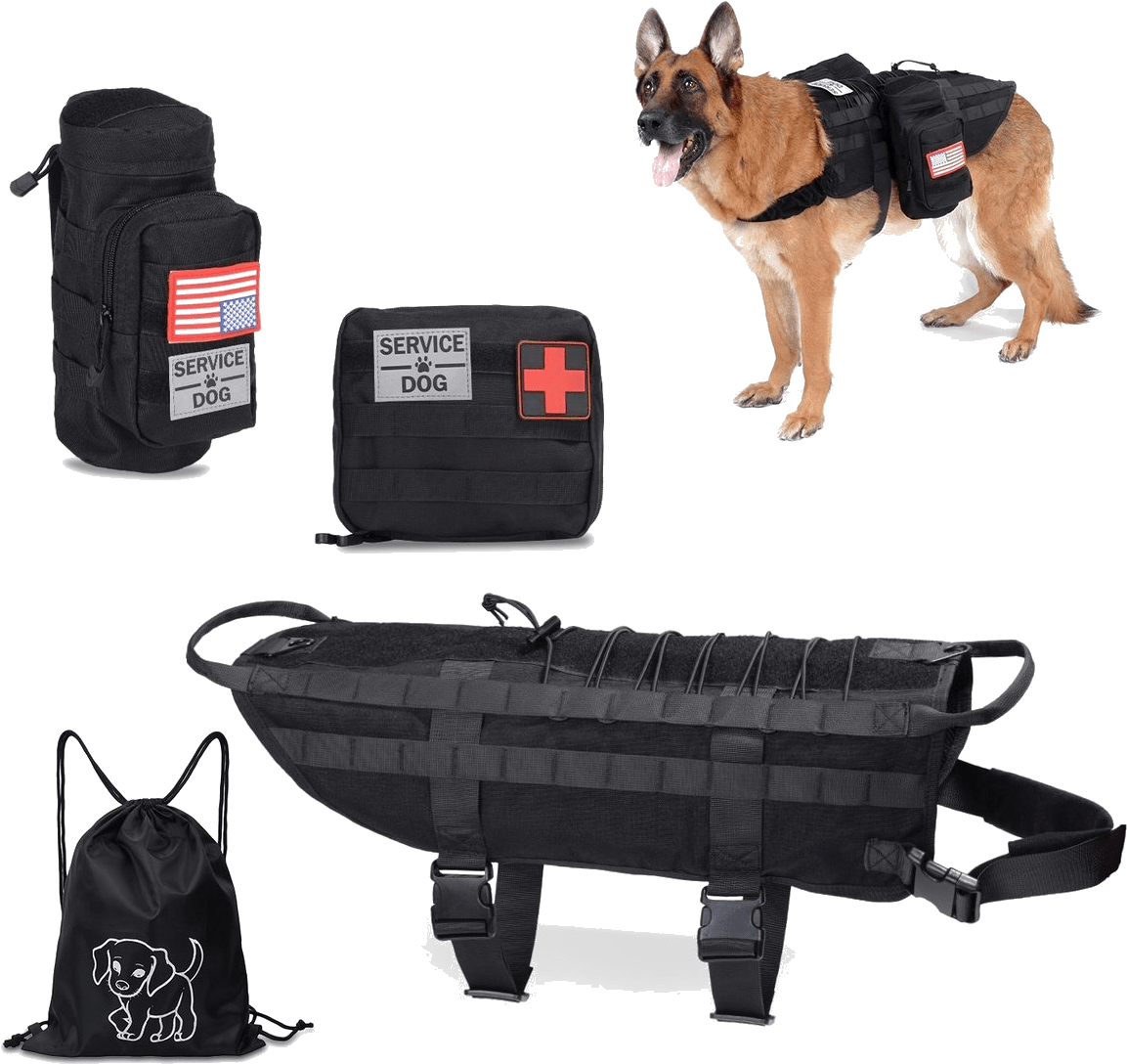 Gobag Dog - Tactical Dog Backpack Clipart (1220x1220), Png Download