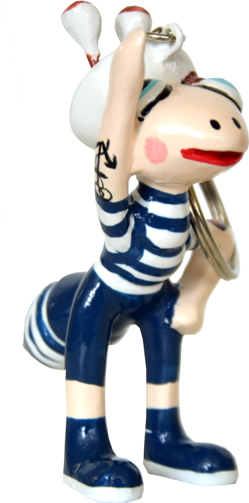 Llavero De Fibra De Vidrio Hecho A Mano En Forma De - Figurine Clipart (1190x2075), Png Download