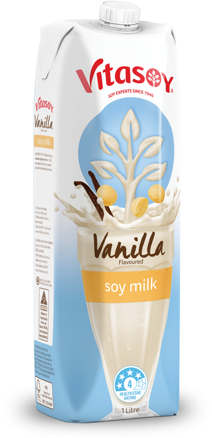 Vanilla Flavoured Soy Milk Clipart (452x872), Png Download
