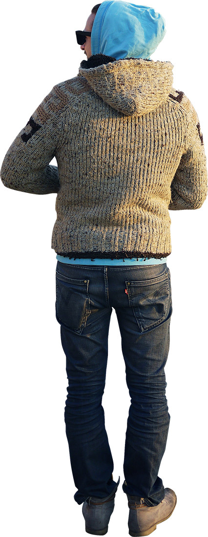 Homem De Costas - Homem De Costa Png Clipart (426x1100), Png Download