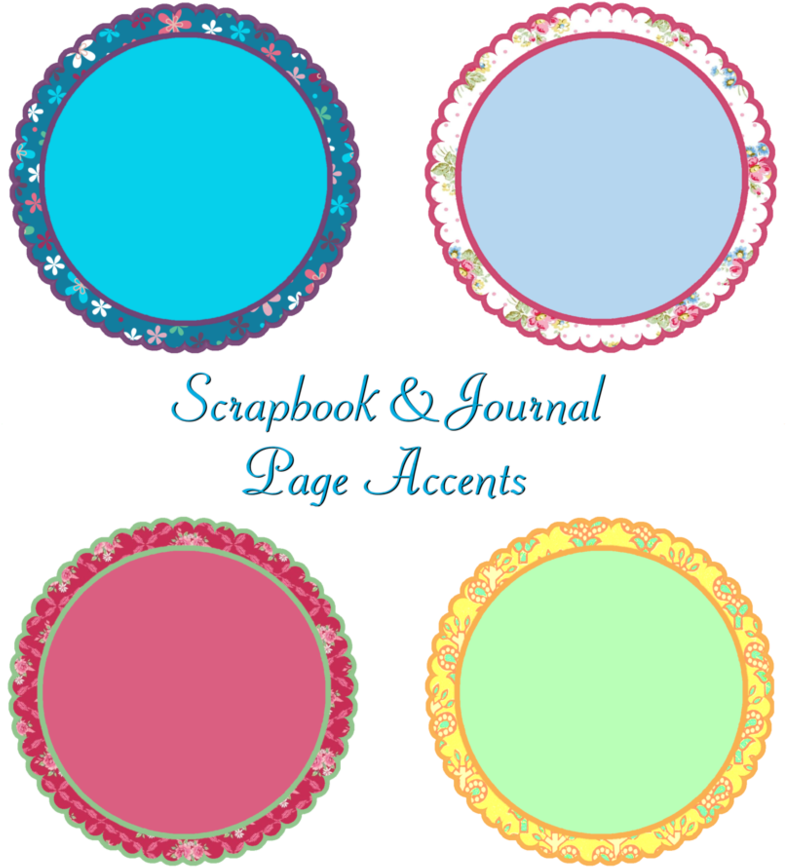 Scrapbook Journal Scalloped Accents By Victorian Lady - Clip Art Black And White - Png Download (877x910), Png Download