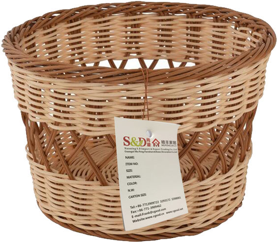 Shop Display French Baguette Bakery Plastic Rattan - Wicker Clipart (750x750), Png Download