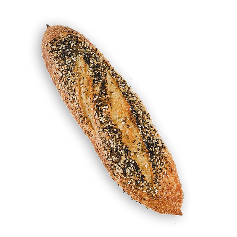 Seeded Demi Baguette - Lye Roll Clipart (800x800), Png Download