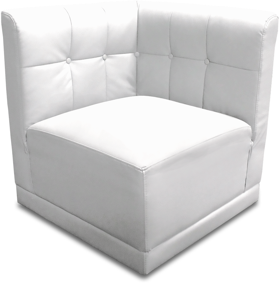 White Corner Front - Sleeper Chair Clipart (911x925), Png Download