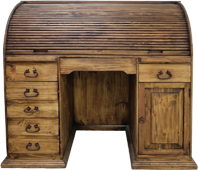 Roll Top Desk 54”w X 24 “d X 51”h - Writing Desk Clipart (800x680), Png Download