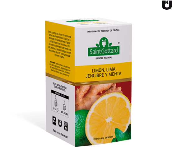 Limn Lima Jengibre Y Menta Grande Sin Logo - Fruit Clipart (581x561), Png Download