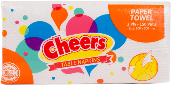 Cheers Interfolded Paper Towels - Flat Napkin 100s 280 Mm X 250 Mm Clipart (650x650), Png Download