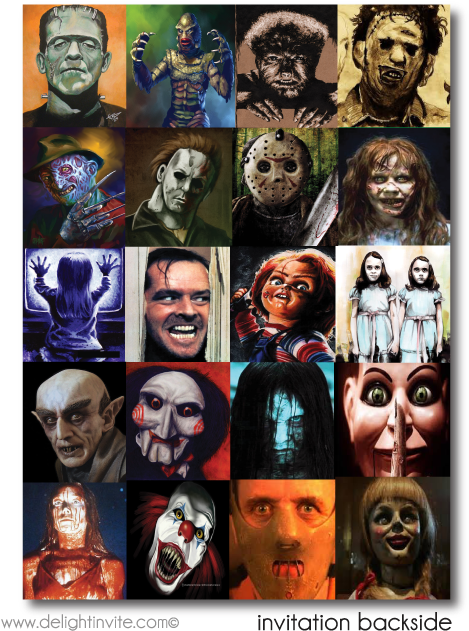Classic Horror Movie Halloween Invitation Printable - Shining Clipart (497x675), Png Download