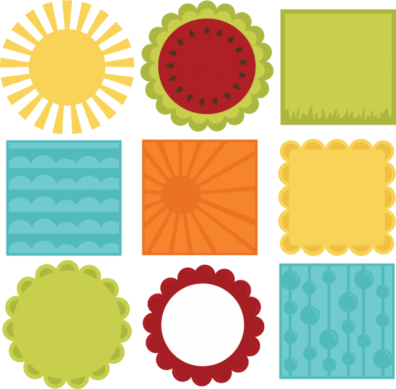 Summer 12 X 12 Background Shapes Svg Files For Scrapbooking - Background Svg Shapes Png Clipart (800x786), Png Download