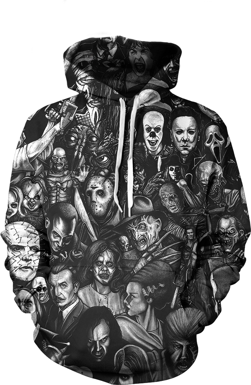 Product - Horror Movie Character Hoodie Clipart (1000x1386), Png Download