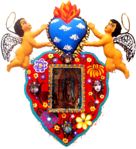 Corazón Con Ángeles Guadalupe - Illustration Clipart (600x600), Png Download