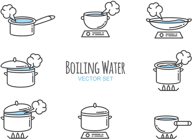 Vecteur D'icônes D'eau Bouillante Clipart (800x560), Png Download