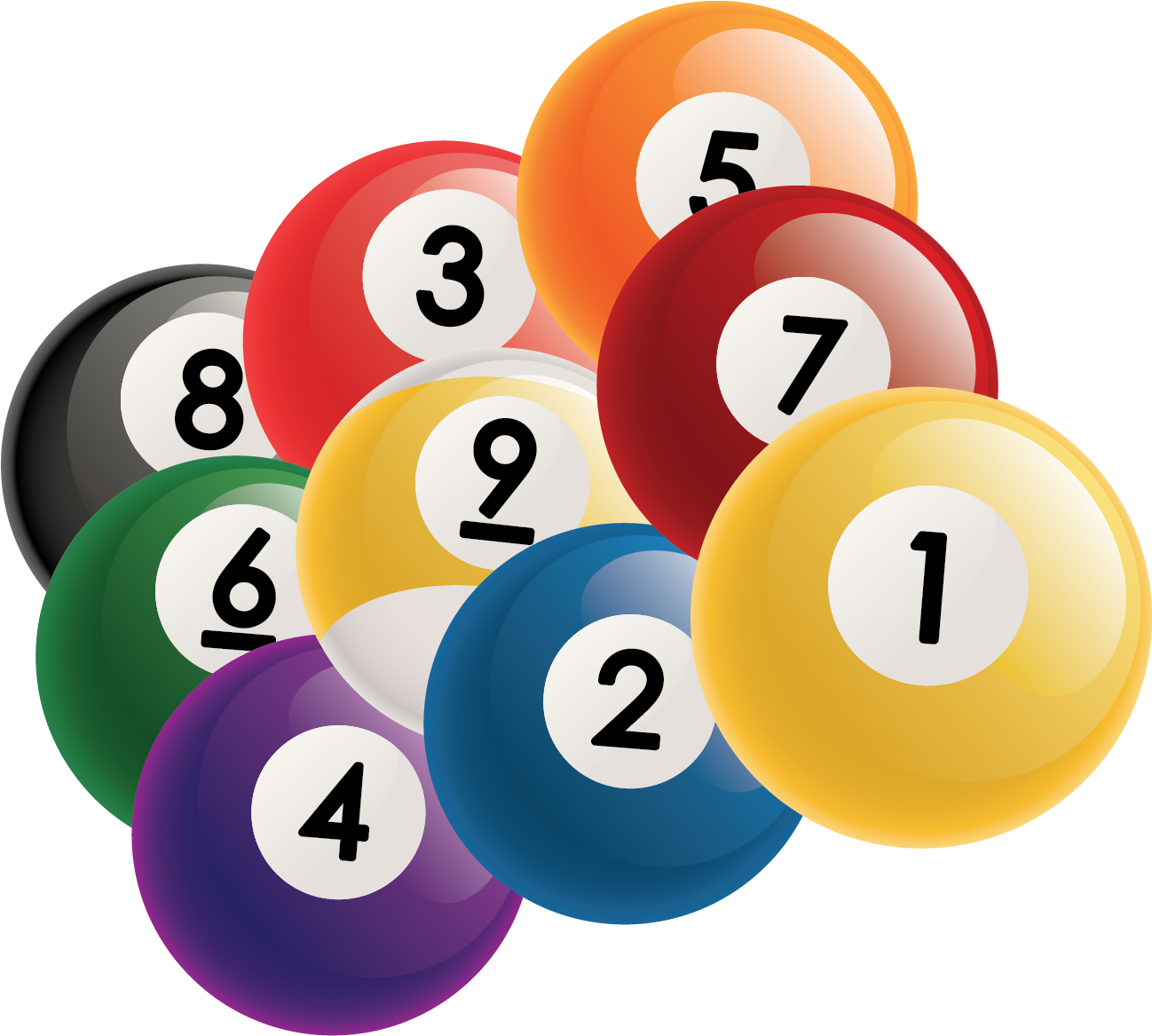 Billiards Clipart Pool Tournament - Pool Balls Png Transparent Png (1297x1213), Png Download