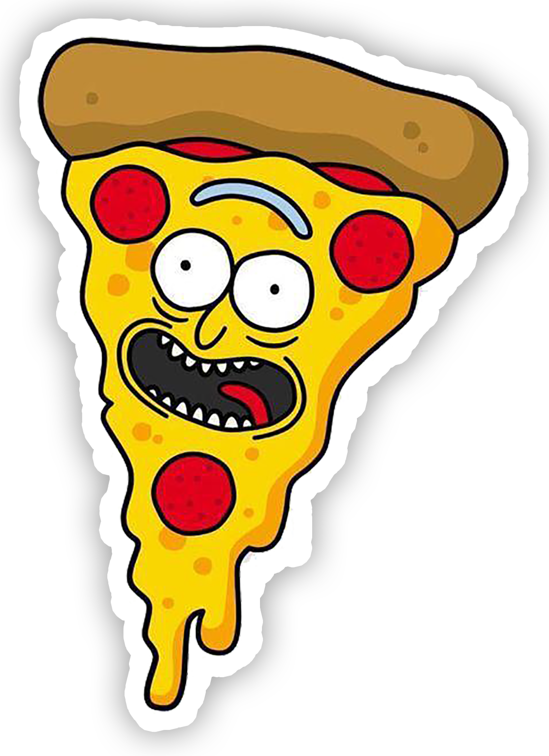 Illustrator, Graffiti, Backgrounds, Cartoon, Vinyls, - Pizza Rick And Morty Clipart (1115x1535), Png Download