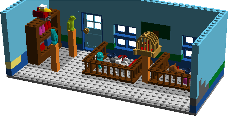 Pet Shop - Lego Clipart (999x600), Png Download