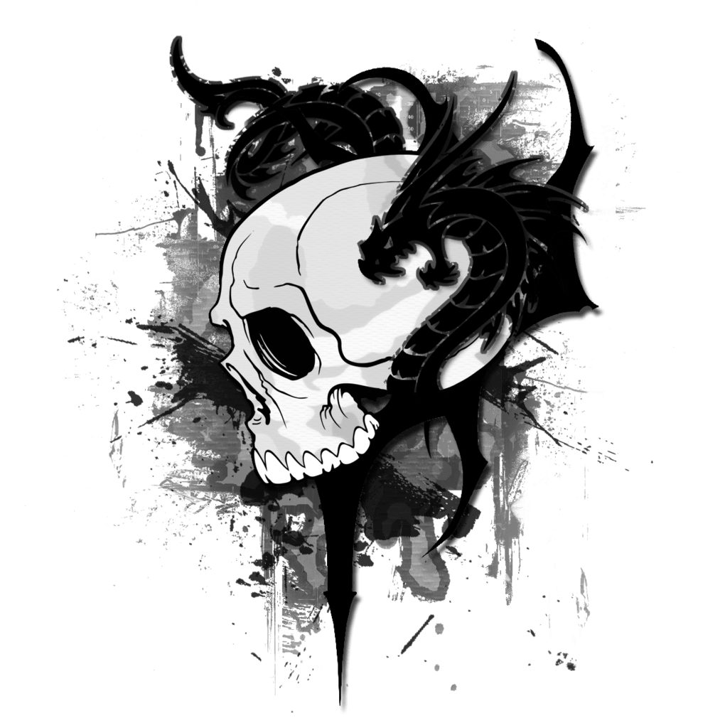 Graffiti - Dragon Wallpaper Black And White Clipart (1024x1062), Png Download