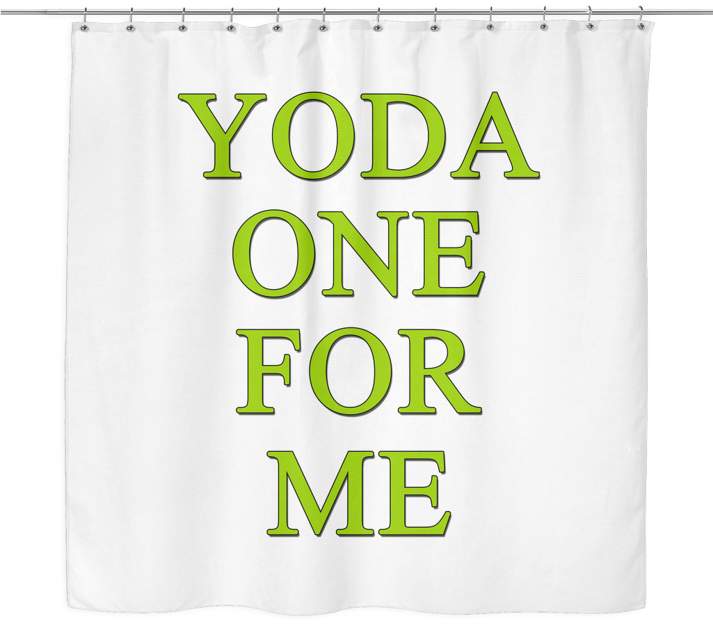 Starwars Shower Curtain Yoda One For Me Shower Curtain - Banner Clipart (1024x1024), Png Download