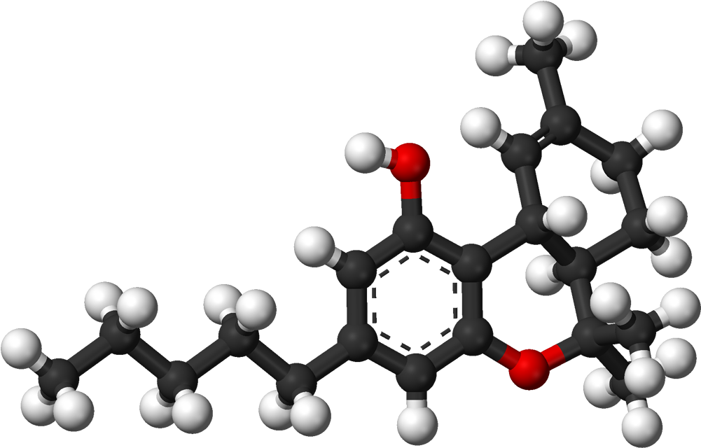 Tetrahydrocannabinol 3d Balls - Hyaluronic Acid Molecule 3d Clipart (1100x739), Png Download