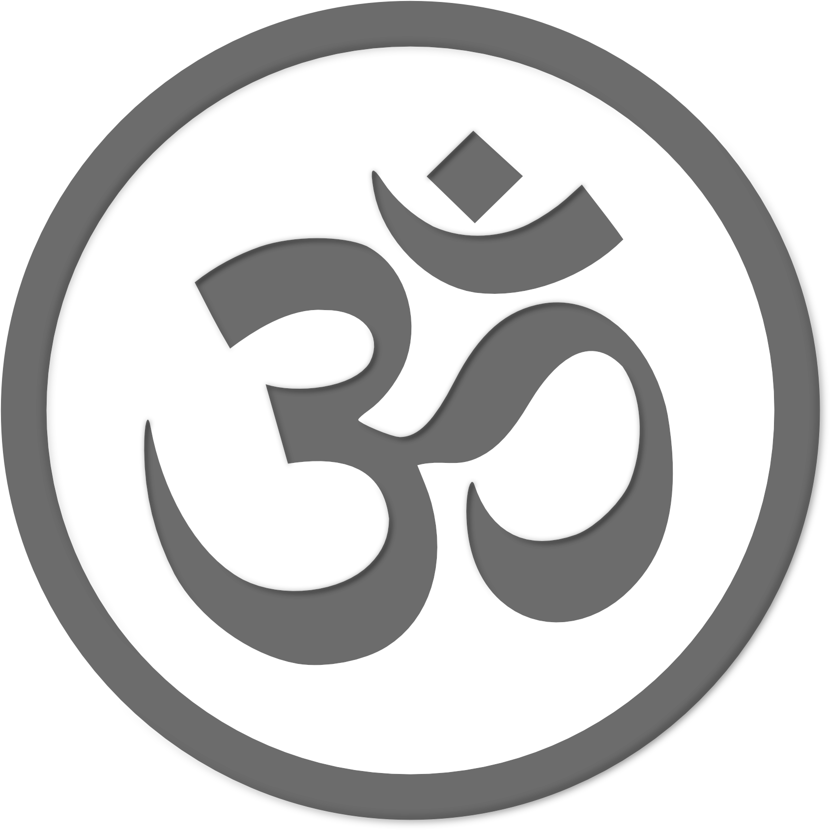 Namaste Symbol - Om Symbol In Circle Clipart (1979x1979), Png Download
