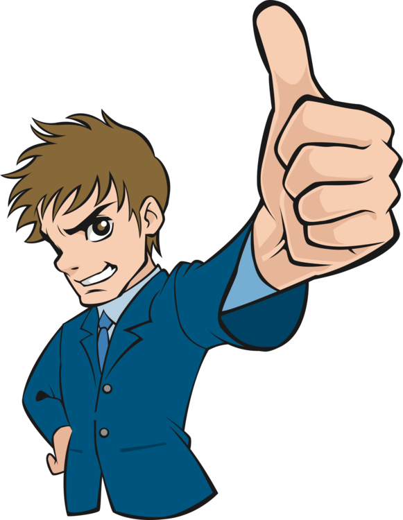 Thumb Signal Drawing Computer Icons Ok - Thumbs Up Cartoon Png Clipart (581x750), Png Download