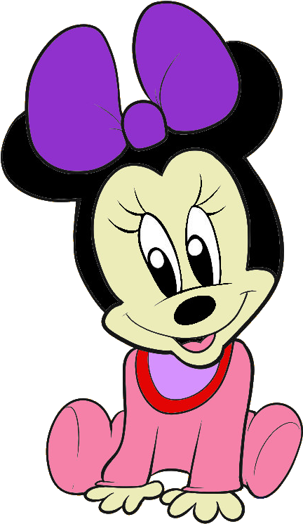Baby Minnie Mouse Clip Art Png - Draw Baby Minnie Mouse Transparent Png (747x747), Png Download