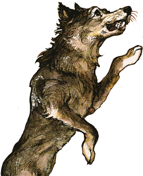 Little Red Riding Hood Wolf Png Clipart (999x727), Png Download