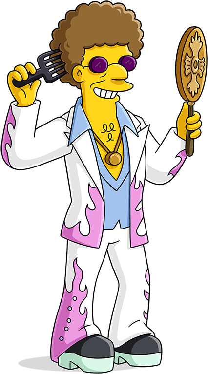 The Simpsons Characters Png Pack - Disco Stu Los Simpson Clipart (550x960), Png Download