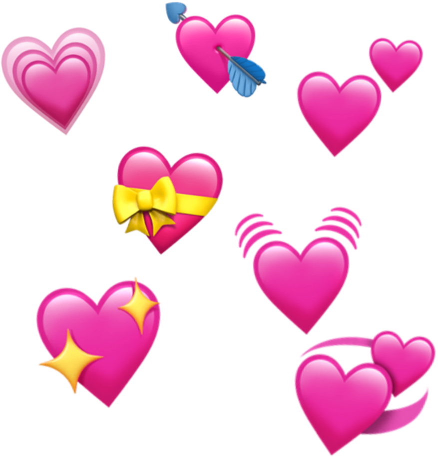 Freetoedit Edit Emoji Apple Ios Iphone Heart Spreadlove Clipart (877x914), Png Download