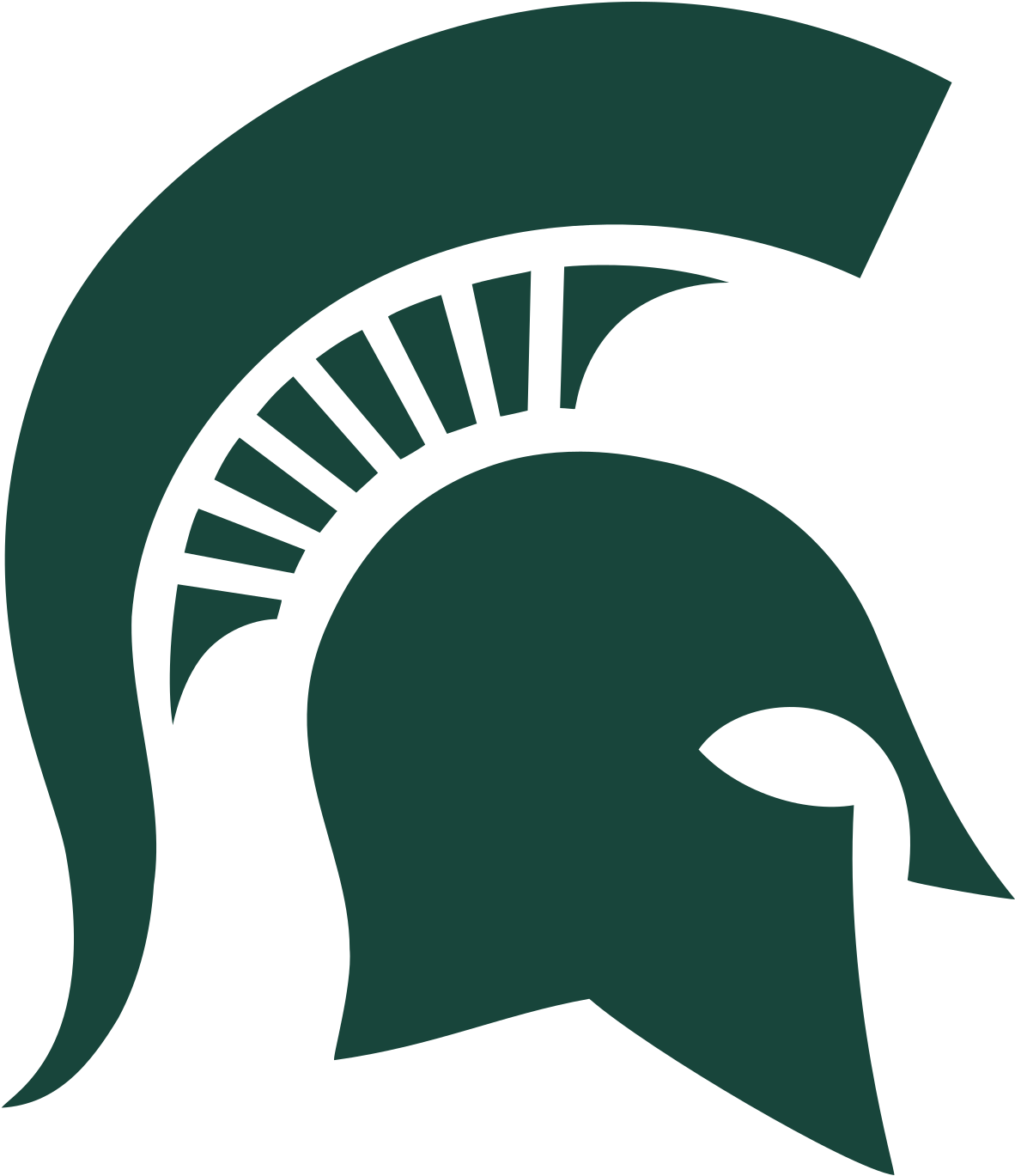 Michigan State Spartans - Michigan State Spartans Logo Clipart (1200x1383), Png Download