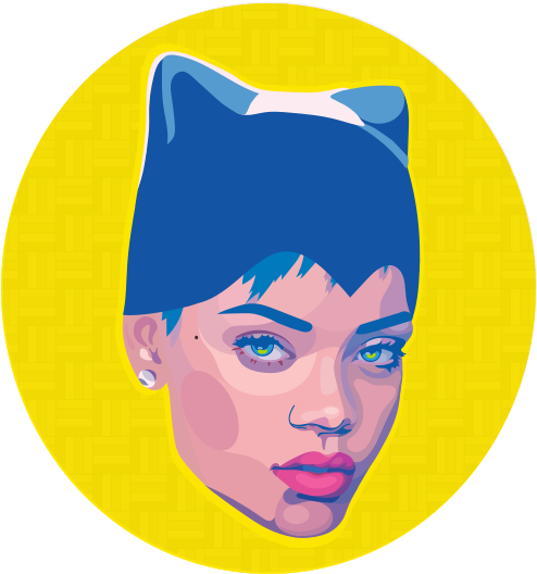 Rihanna Clipart Superhero - Illustration - Png Download (500x700), Png Download