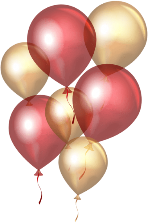 Free Png Transparent Red Gold Balloons Png Png Images - Balloon Transparent Background Golden Clipart (480x724), Png Download