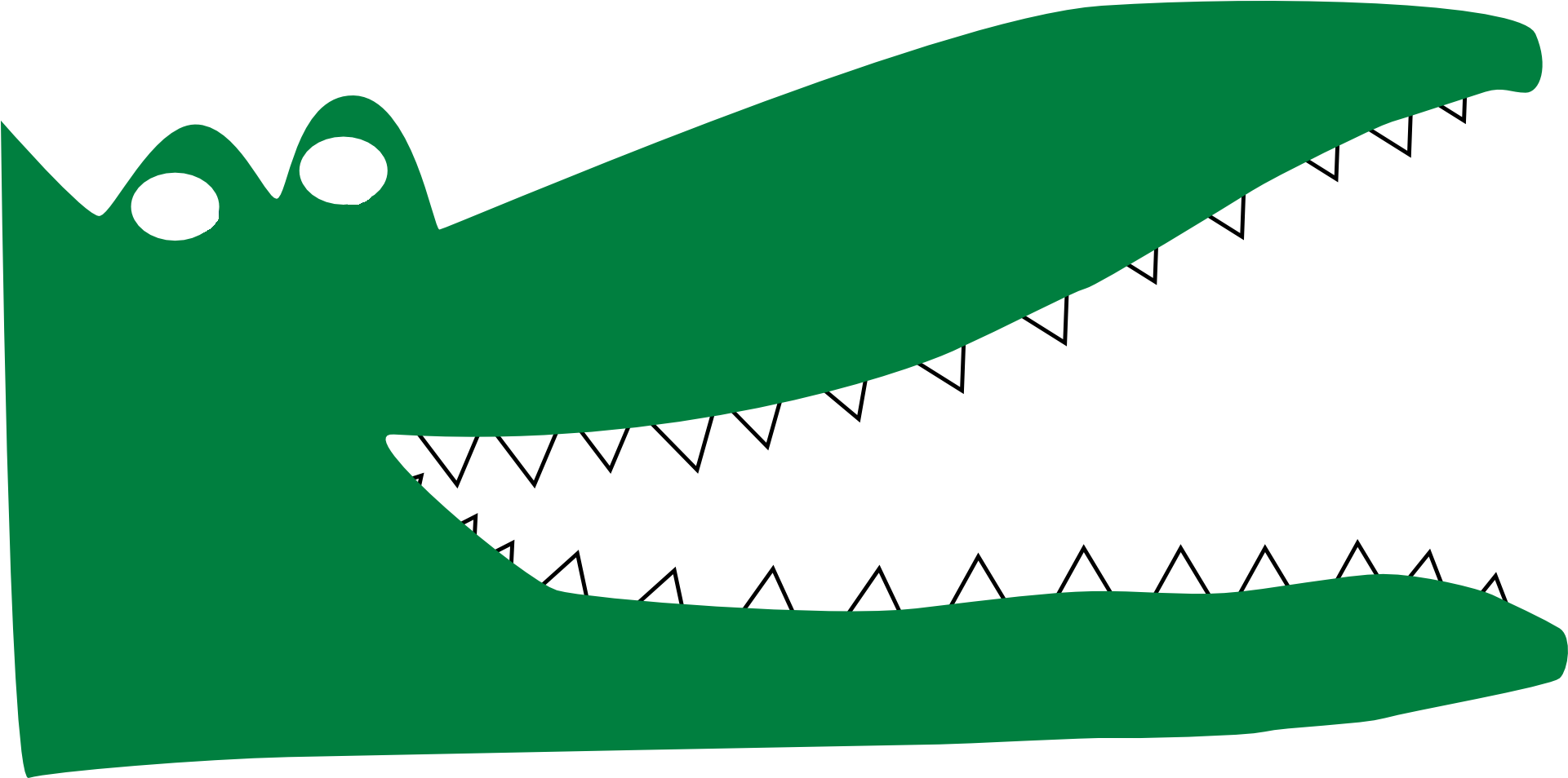 Stories Clipart The Crocodile - Cartoon Crocodile Mouth Open - Png Download (1920x960), Png Download