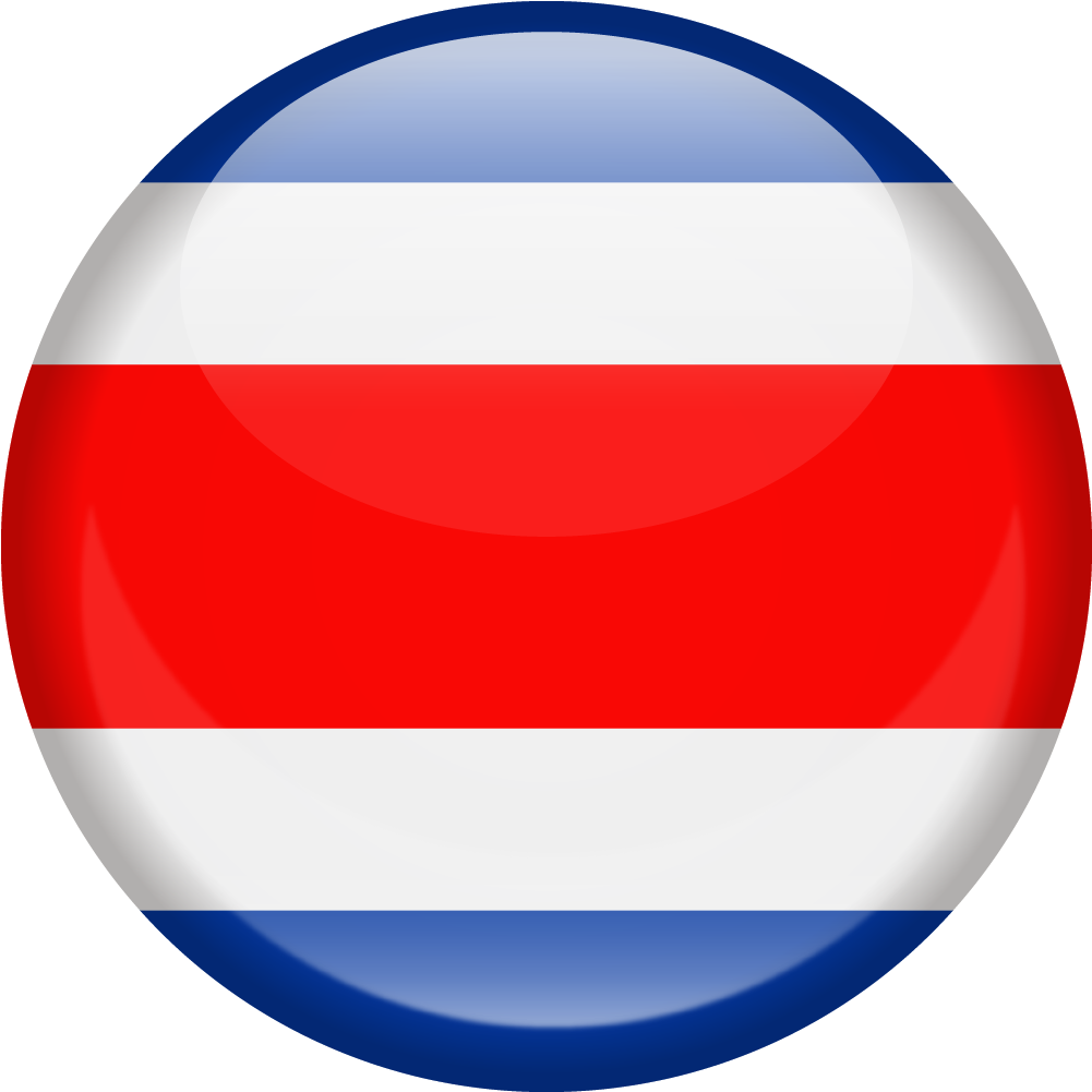 Costarica - Bandera De Costa Rica Redonda Clipart (1200x1200), Png Download