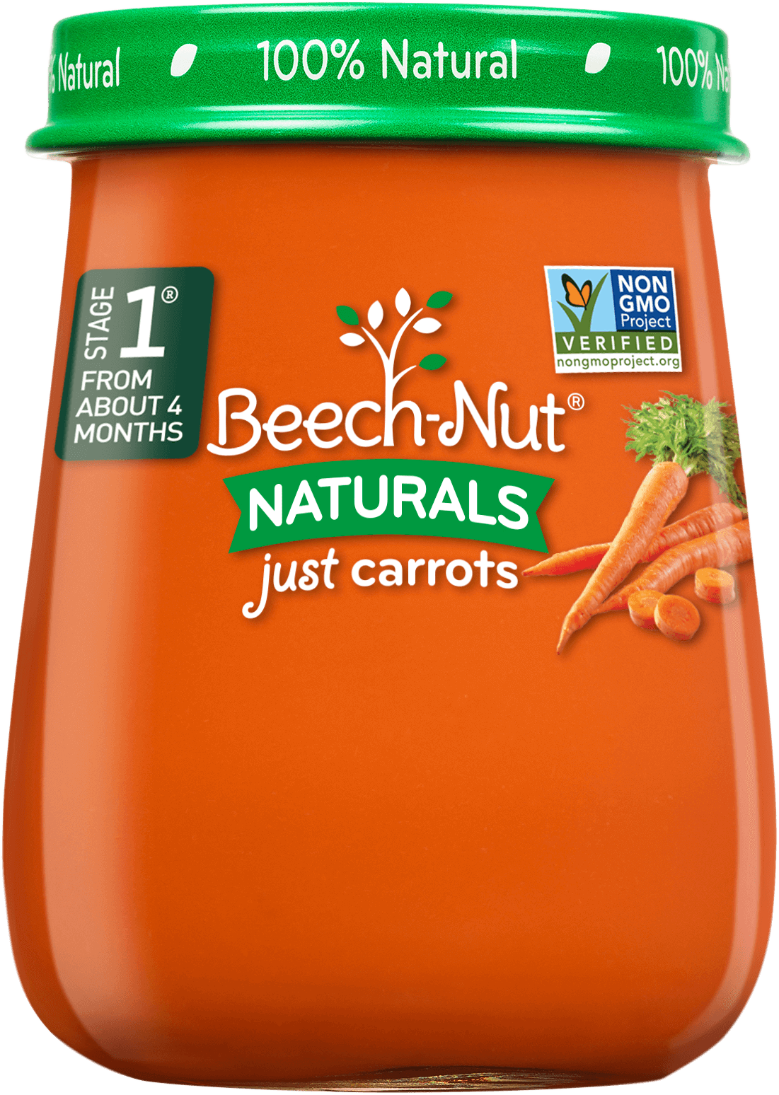 Naturals Just Carrots Jar - Beechnut Stage 2 Clipart (1101x1548), Png Download
