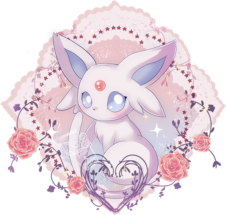 Cute Pokemon Espeon Clipart (843x742), Png Download