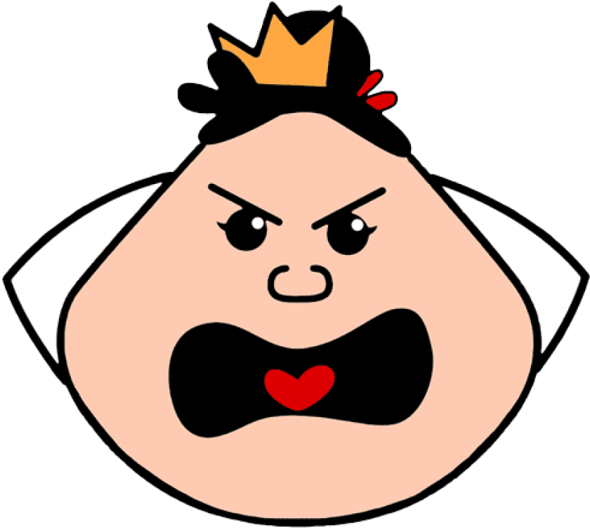 Free Png Download Disney Mad Emoji Png Images Background - Queen Of Hearts Emoji Clipart (850x760), Png Download