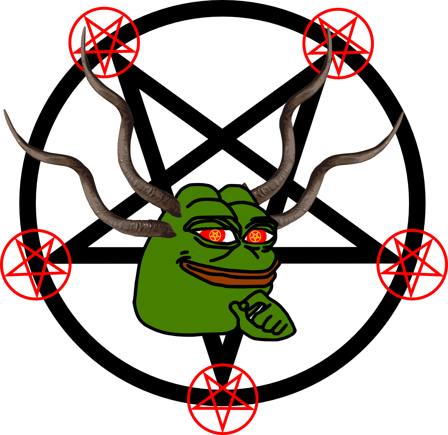 Index Of /public/images/pepe/ - Pepe Pentagram Clipart (1432x1390), Png Download