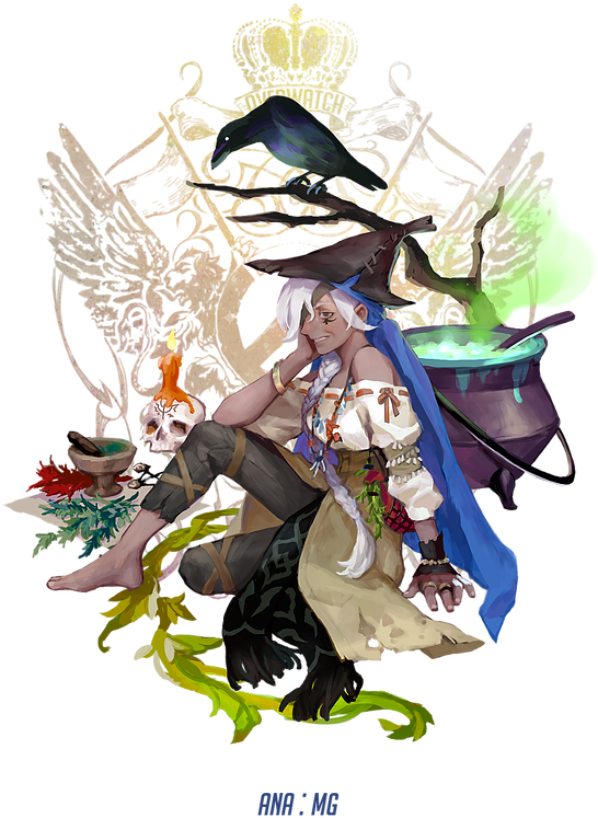 Owfantasia Ana - Overwatch Clipart (564x798), Png Download