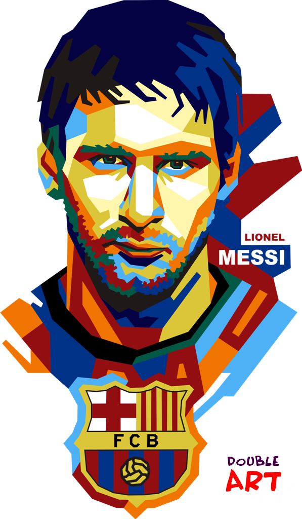 Eminem Clipart Wpap - Wpap Messi - Png Download (597x1024), Png Download