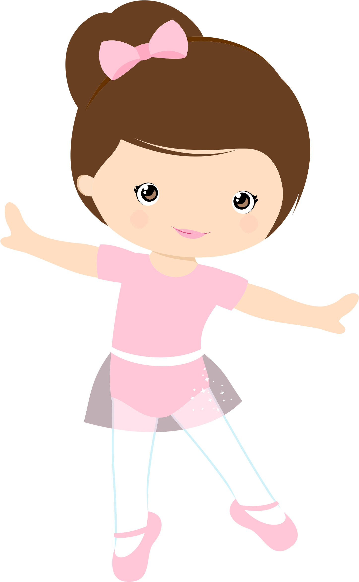 Powerpuff Girls Clipart Baby - Girl Ballerina Clipart - Png Download (1447x2347), Png Download
