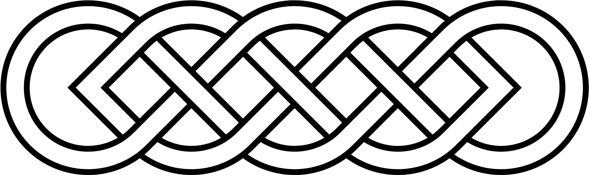 2000 X 645 6 - Simple Celtic Knot Border Clipart (2000x645), Png Download