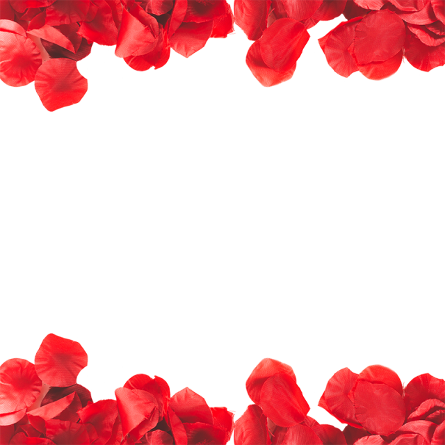 Jpg Royalty Free Stock Frame Png And Psd Rose Petal - Transparent Rose Petals Frame Clipart (640x640), Png Download