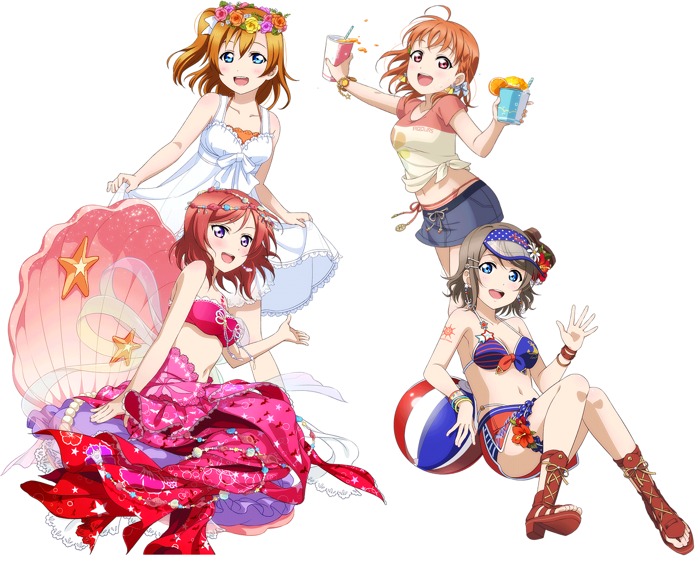 From Love Live - Anime Japanese Mermaid Clipart (1440x1200), Png Download