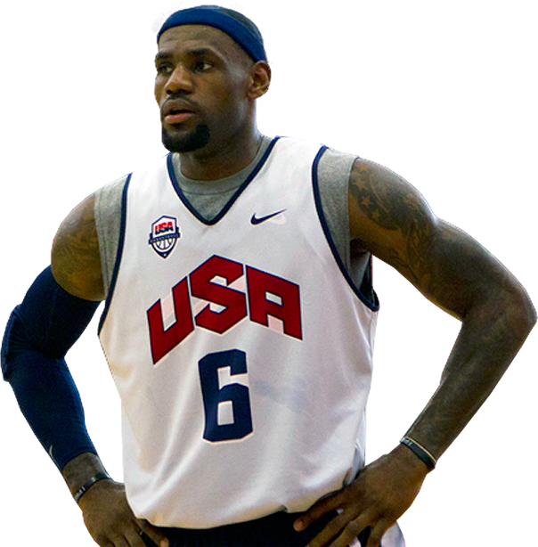 Lebron James Usa Transparent , Png Download Clipart (604x614), Png Download