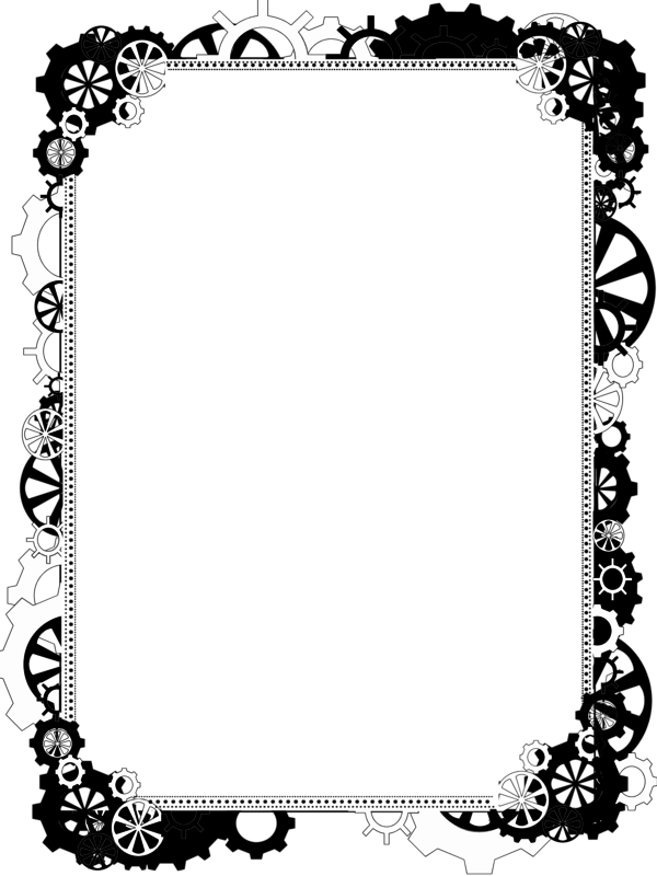 Steampunk Heart Clipart - Steampunk Frame Png Transparent Png (600x800), Png Download