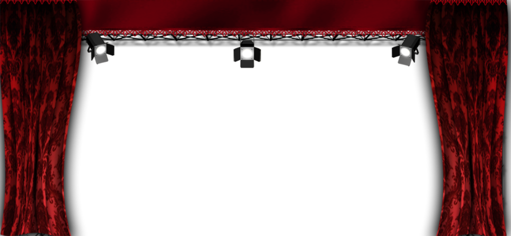 Red Curtain Stage - Shower Head Clipart (1000x462), Png Download