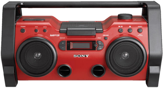Png Transparent Library Awesome Sony Music In A Man - Sony Boom Box Cd Clipart (665x554), Png Download