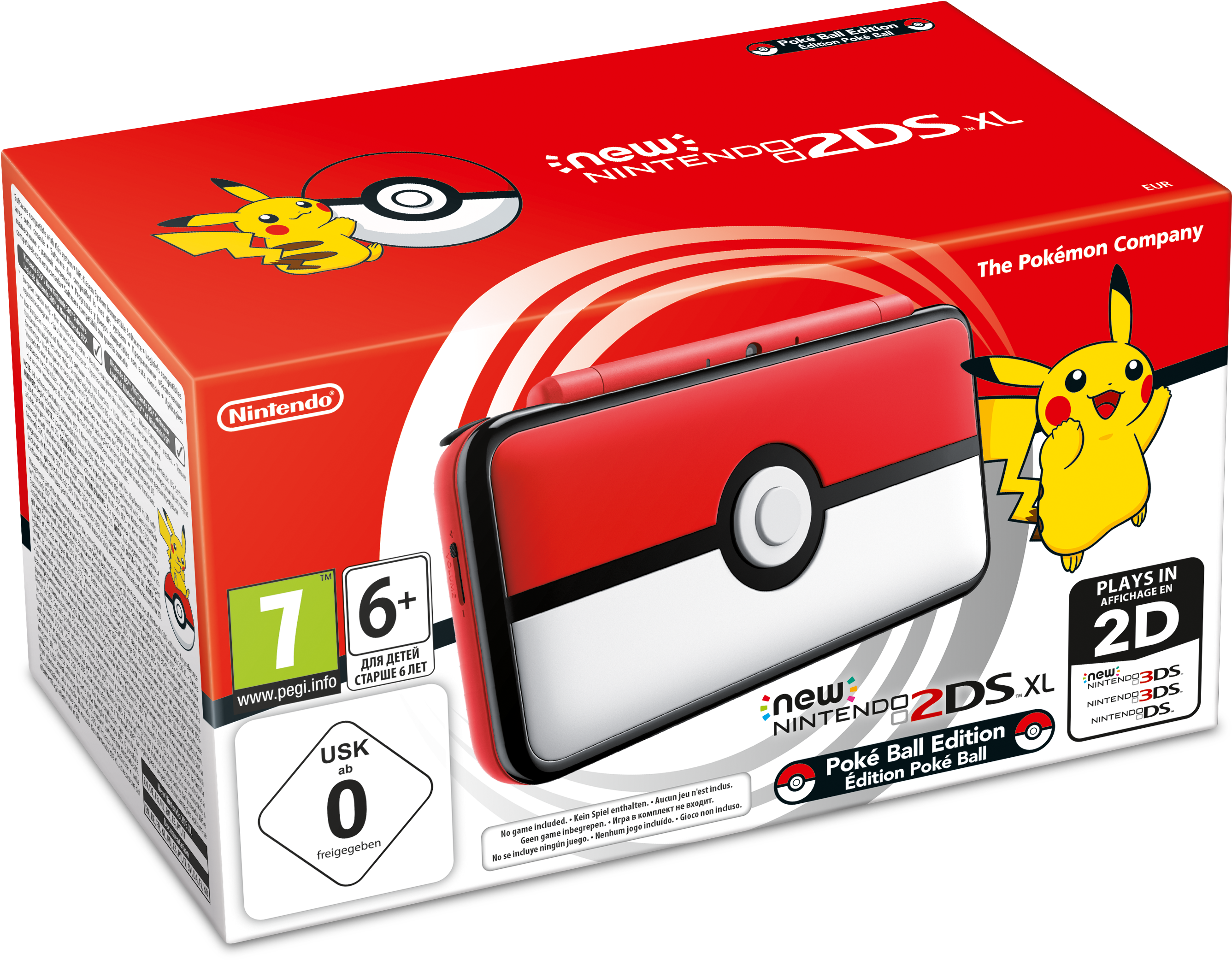 Nintendo 2ds Xl Poke Ball Edition - Nintendo 2ds Xl Pokeball Clipart (600x600), Png Download