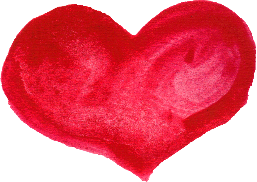 Free Download - Spray Painted Heart Transparent Clipart (877x619), Png Download