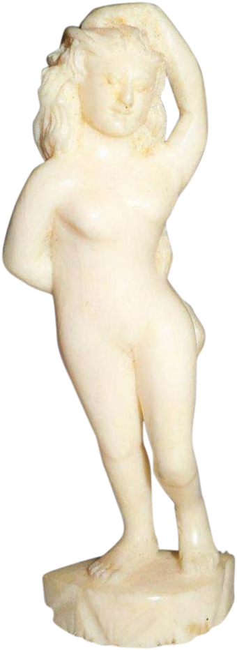3 Inch Miniature Nude Greek Statue With Pedestal - Figurine Clipart (931x931), Png Download